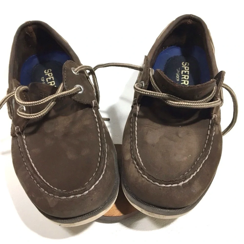 Sperry STS12000 Leather‎ Boat Shoes 7M Brown